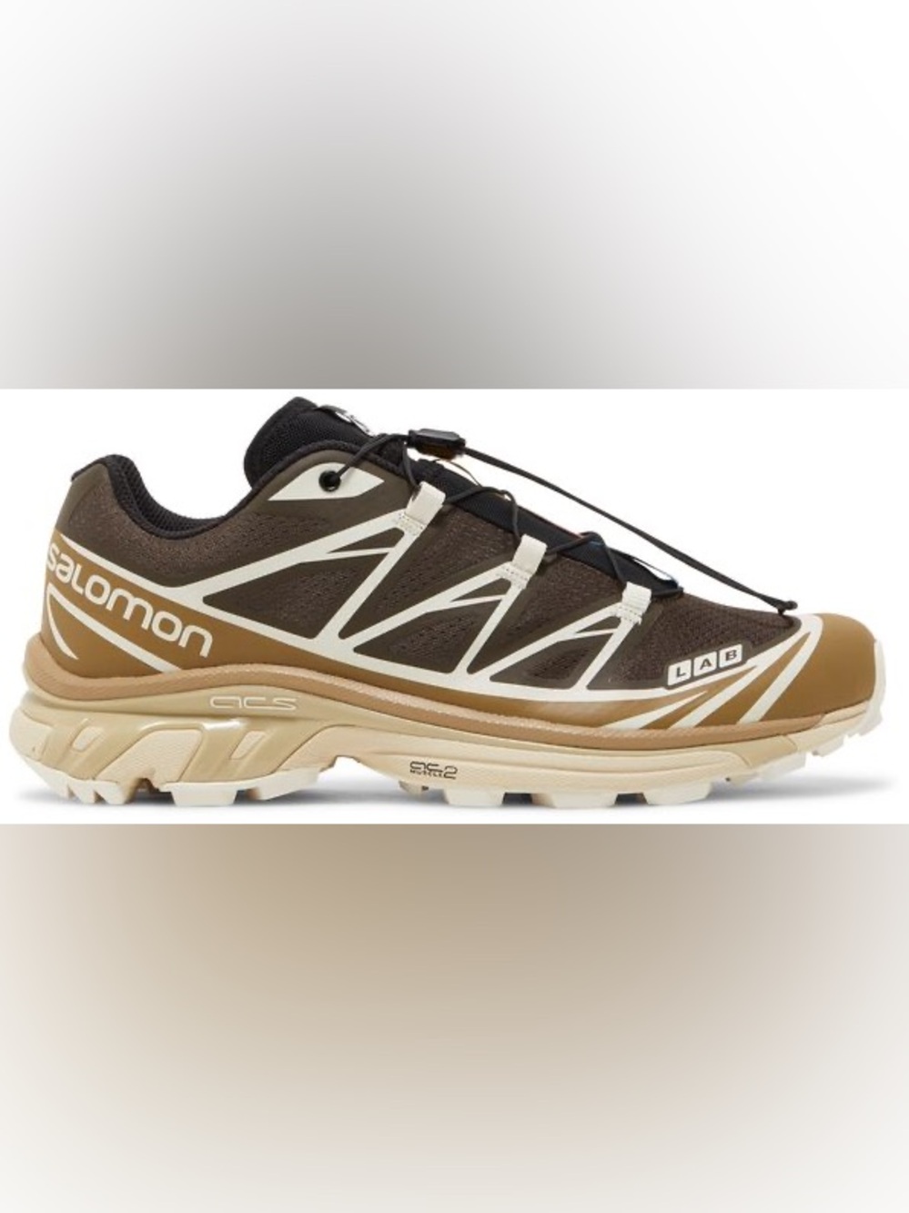 Salomon S/Lab Trail Running Shoe in Brown and Cream